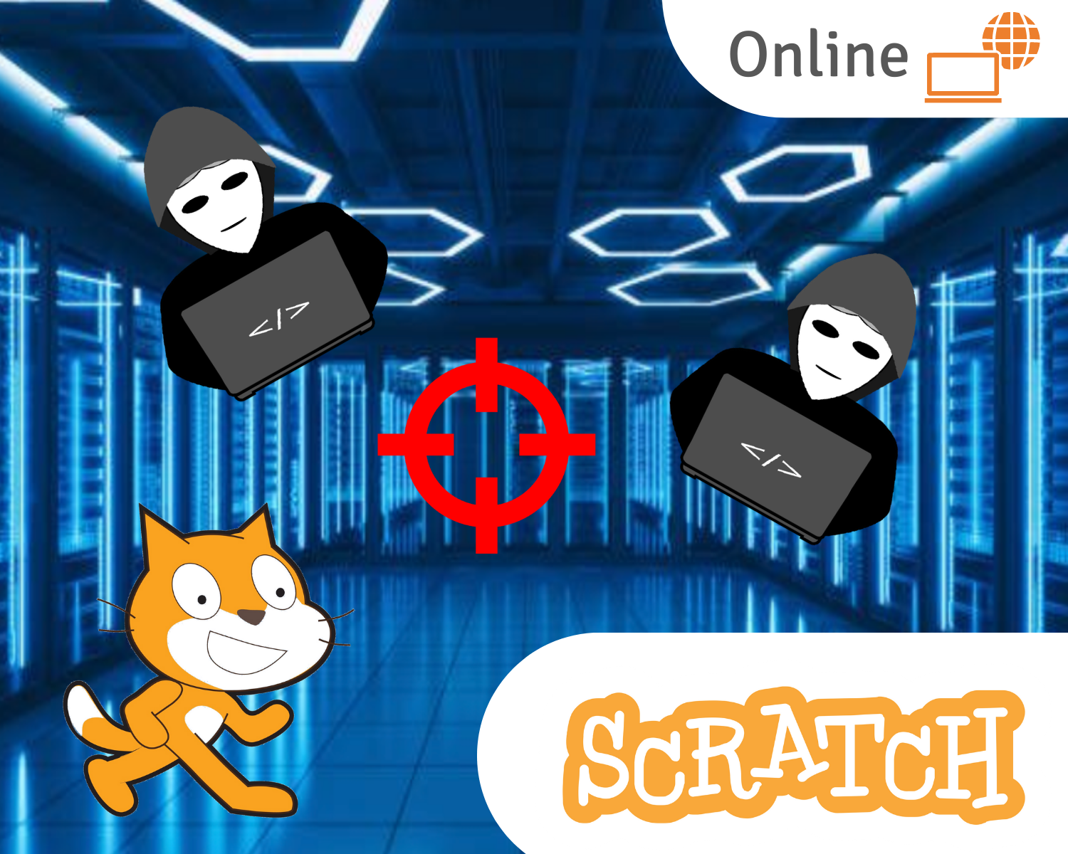 Hacker-Angriff (Scratch, Online)